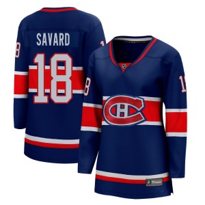 Serge Savard Women's Fanatics Branded Montreal Canadiens Breakaway Blue 2020/21 Special Edition Jersey