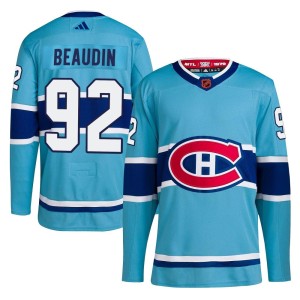 Nicolas Beaudin Youth Adidas Montreal Canadiens Authentic Light Blue Reverse Retro 2.0 Jersey