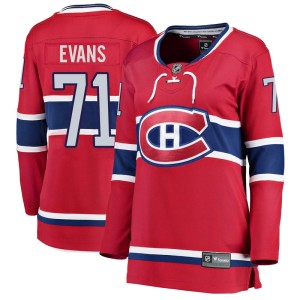 Jake Evans Women's Fanatics Branded Montreal Canadiens Breakaway Red Home Jersey