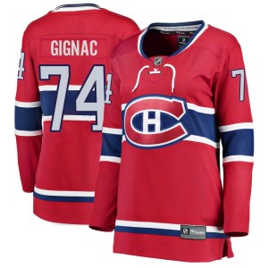 Brandon Gignac Women's Fanatics Branded Montreal Canadiens Breakaway Red Home Jersey