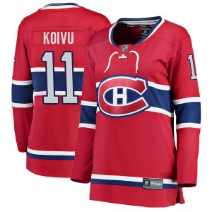 Saku Koivu Women's Fanatics Branded Montreal Canadiens Breakaway Red Home Jersey