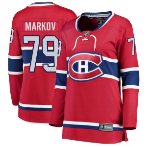 Andrei Markov Women's Fanatics Branded Montreal Canadiens Breakaway Red Home Jersey
