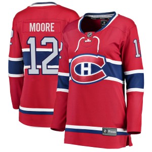 Dickie Moore Women's Fanatics Branded Montreal Canadiens Breakaway Red Home Jersey