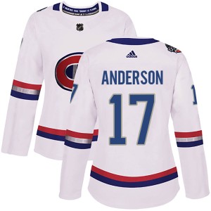 Josh Anderson Women's Adidas Montreal Canadiens Authentic White 2017 100 Classic Jersey