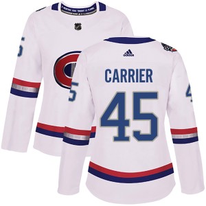 Alexandre Carrier Women's Adidas Montreal Canadiens Authentic White 2017 100 Classic Jersey