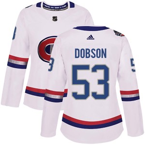 Noah Dobson Women's Adidas Montreal Canadiens Authentic White 2017 100 Classic Jersey