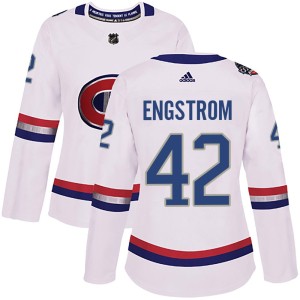 Adam Engstrom Women's Adidas Montreal Canadiens Authentic White 2017 100 Classic Jersey