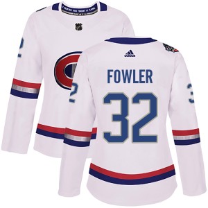 Jacob Fowler Women's Adidas Montreal Canadiens Authentic White 2017 100 Classic Jersey