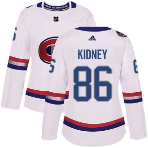 Riley Kidney Women's Adidas Montreal Canadiens Authentic White 2017 100 Classic Jersey