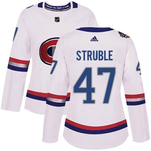 Jayden Struble Women's Adidas Montreal Canadiens Authentic White 2017 100 Classic Jersey