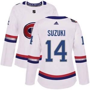 Nick Suzuki Women's Adidas Montreal Canadiens Authentic White 2017 100 Classic Jersey