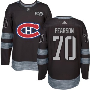 Tanner Pearson Men's Montreal Canadiens Authentic Black 1917-2017 100th Anniversary Jersey
