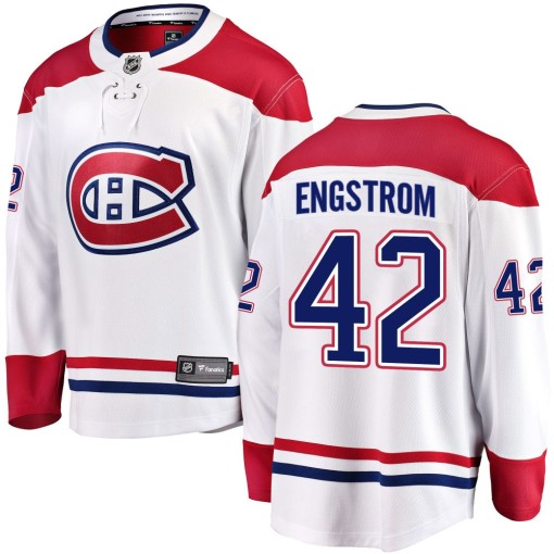 Adam Engstrom Men's Fanatics Branded Montreal Canadiens Breakaway White Away Jersey