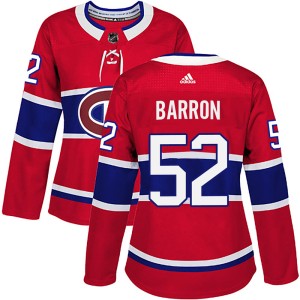 Justin Barron Women's Adidas Montreal Canadiens Authentic Red Home Jersey