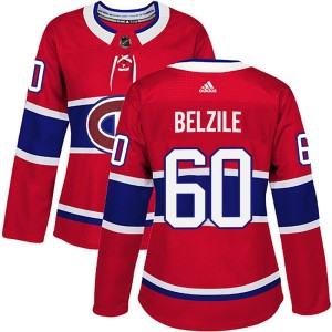 Alex Belzile Women's Adidas Montreal Canadiens Authentic Red Home Jersey