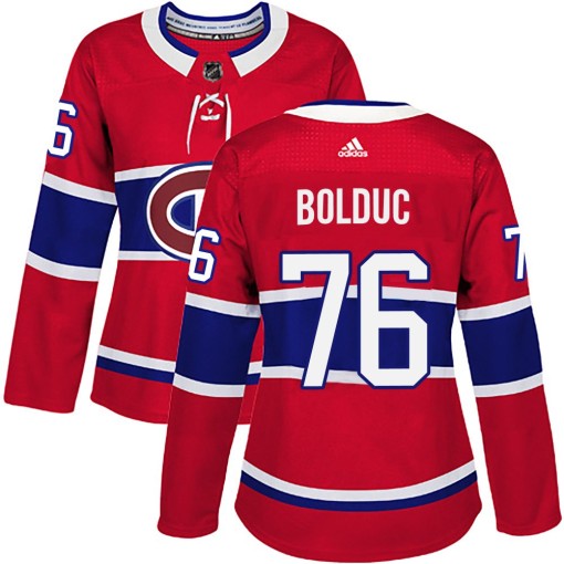 Zack Bolduc Women's Adidas Montreal Canadiens Authentic Red Home Jersey