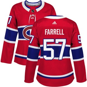 Sean Farrell Women's Adidas Montreal Canadiens Authentic Red Home Jersey