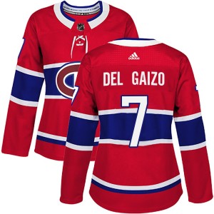 Marc Del Gaizo Women's Adidas Montreal Canadiens Authentic Red Home Jersey