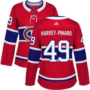 Rafael Harvey-Pinard Women's Adidas Montreal Canadiens Authentic Red Home Jersey