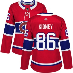 Riley Kidney Women's Adidas Montreal Canadiens Authentic Red Home Jersey