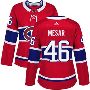 Filip Mesar Women's Adidas Montreal Canadiens Authentic Red Home Jersey