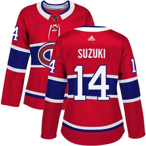 Nick Suzuki Women's Adidas Montreal Canadiens Authentic Red Home Jersey