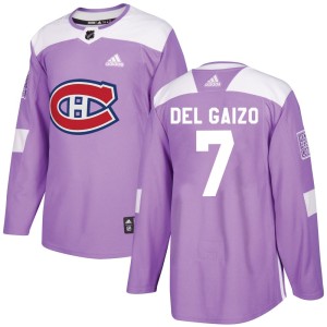 Marc Del Gaizo Youth Adidas Montreal Canadiens Authentic Purple Fights Cancer Practice Jersey