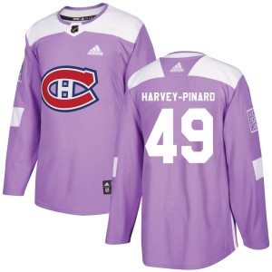 Rafael Harvey-Pinard Youth Adidas Montreal Canadiens Authentic Purple Fights Cancer Practice Jersey