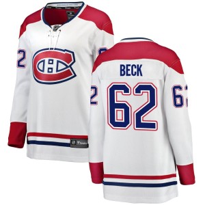 Owen Beck Women's Fanatics Branded Montreal Canadiens Breakaway White Away Jersey