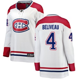Jean Beliveau Women's Fanatics Branded Montreal Canadiens Breakaway White Away Jersey