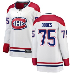 Jakub Dobes Women's Fanatics Branded Montreal Canadiens Breakaway White Away Jersey