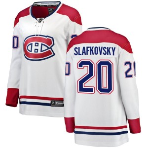 Juraj Slafkovsky Women's Fanatics Branded Montreal Canadiens Breakaway White Away Jersey