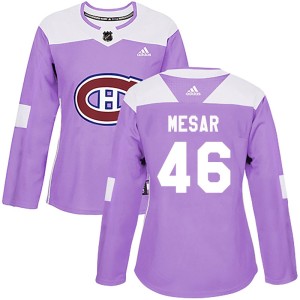 Filip Mesar Women's Adidas Montreal Canadiens Authentic Purple Fights Cancer Practice Jersey
