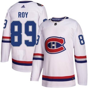 Joshua Roy Men's Adidas Montreal Canadiens Authentic White 2017 100 Classic Jersey