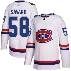 David Savard Men's Adidas Montreal Canadiens Authentic White 2017 100 Classic Jersey