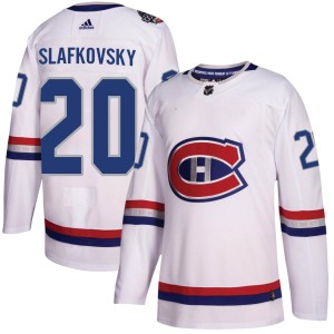 Juraj Slafkovsky Men's Adidas Montreal Canadiens Authentic White 2017 100 Classic Jersey