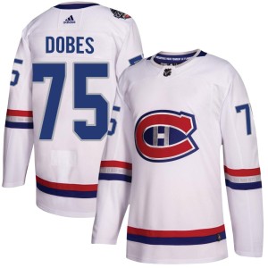 Jakub Dobes Youth Adidas Montreal Canadiens Authentic White 2017 100 Classic Jersey