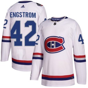 Adam Engstrom Youth Adidas Montreal Canadiens Authentic White 2017 100 Classic Jersey