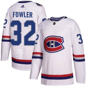 Jacob Fowler Youth Adidas Montreal Canadiens Authentic White 2017 100 Classic Jersey