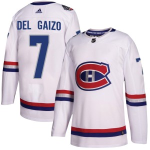 Marc Del Gaizo Youth Adidas Montreal Canadiens Authentic White 2017 100 Classic Jersey