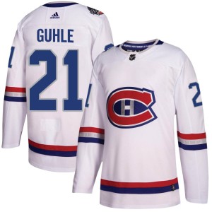 Kaiden Guhle Youth Adidas Montreal Canadiens Authentic White 2017 100 Classic Jersey