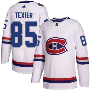 Alexandre Texier Youth Adidas Montreal Canadiens Authentic White 2017 100 Classic Jersey