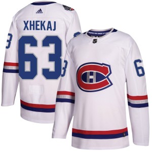 Florian Xhekaj Youth Adidas Montreal Canadiens Authentic White 2017 100 Classic Jersey