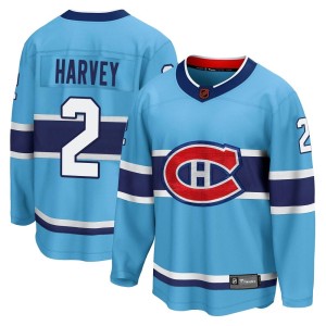 Doug Harvey Men's Fanatics Branded Montreal Canadiens Breakaway Light Blue Special Edition 2.0 Jersey