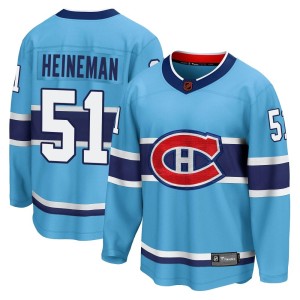 Emil Heineman Men's Fanatics Branded Montreal Canadiens Breakaway Light Blue Special Edition 2.0 Jersey