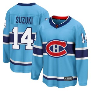 Nick Suzuki Men's Fanatics Branded Montreal Canadiens Breakaway Light Blue Special Edition 2.0 Jersey