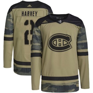 Doug Harvey Men's Adidas Montreal Canadiens Authentic Camo Military Appreciation Practice Jersey