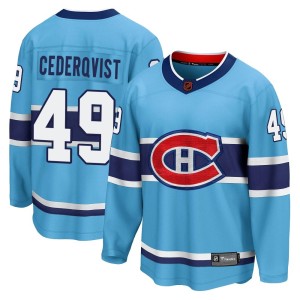 Filip Cederqvist Youth Fanatics Branded Montreal Canadiens Breakaway Light Blue Special Edition 2.0 Jersey