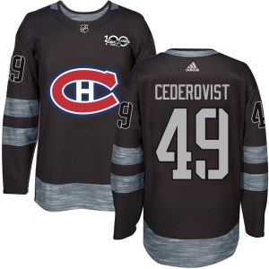 Filip Cederqvist Youth Montreal Canadiens Authentic Black 1917-2017 100th Anniversary Jersey