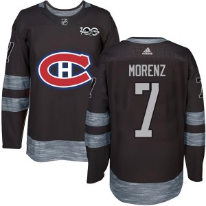 Howie Morenz Youth Montreal Canadiens Authentic Black 1917-2017 100th Anniversary Jersey